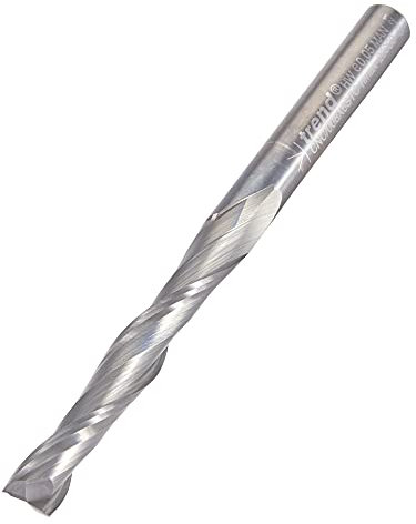 Trend CNC Two Flute Up-Cut Router Cutter, 6mm Shank, 6mm Cut Diameter & 42mm Cut Length, Solid Tungsten Carbide, CNC/008X6STC