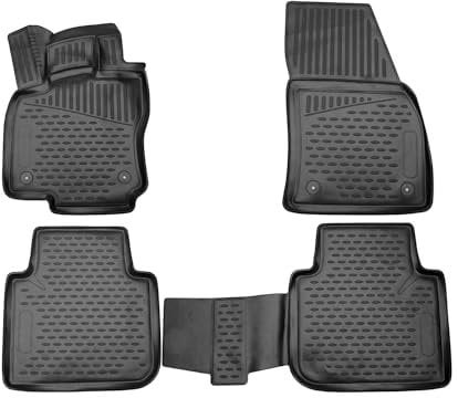 OMAC Gummimatten Fußmatten kompatibel mit Seat Tarraco 2019-2021 TPE Automatten Schwarz 4X