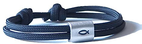 Surfer Armband mit Fisch Konfirmation Kommunion Taufe Mädchen Jungs personalisiert Gravur