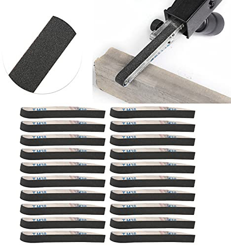 20 piezas Bandas de Lija de 520 X 20mm, Papel de Lija Abrasivo (Grano 40 60 80 100 120 180 240 320 600 800) Herramienta de Pulido para Lijadora de Banda(60#)