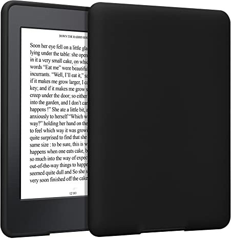 kwmobile Hülle kompatibel mit Amazon Kindle Paperwhite - Silikon eReader Cover Case Schutzhülle (für Modelle bis 2017) - Schwarz matt