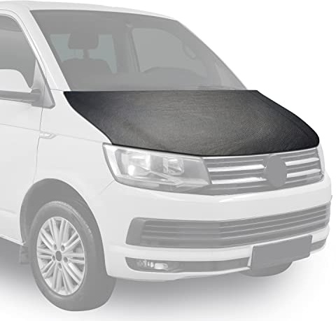 OMAC Haubenbra Komplett für Renault Master 2019-2023 Optik Vinyl Carbon | Steinschlagschutz, Carbon-Optik, fahrzeugspezifisches Design, Car Bonnet Bra