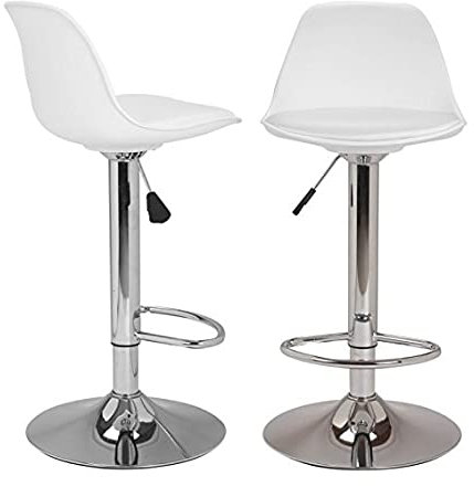 OHMG Barhocker, 2 Stück, Barstühle aus Metall, PU-Leder, 360 ° drehbar & höhenverstellbar, Hochstuhl Küche