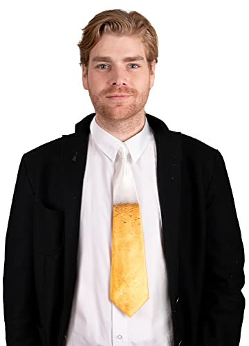 PartyXPeople Bierkrawatte I Witziges Accessoire I Gut kombinierbar I Karneval, JGA und Mottoparty I Gebunden mit Krawattenknoten I Passt zu Anzug, Weste und Hemd