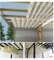 Pergola with retractable roof,Retractable Pergola Canopy Shade Cover, Privacy Screen Anti-UV for Deck, Terrace, Gazebo, Courtyard Wave Roof Awning, Custom Size (Colo