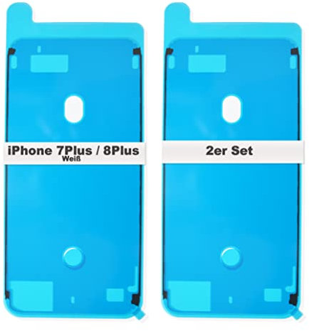 IS-TECK 2er Set Ersatz iPhone 7 Plus 8 Plus Kleber Für Display und Gehäuse Rahmen Dichtung Sticker LCD Wasserdichtung Folie (Weiß)