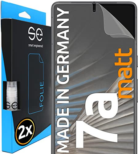 2x se® 3D SCHUTZFOLIE Entspiegelt für Google Pixel 7a,Anti-Staub, 100% Fingerabdruck & FaceID kompatibel, einfache blasenfreie Installation, Ultra-Klar, Stoß-Kratzfest, aus Deutschland