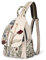 Umwandelbare Umhängetasche für Mädchen, handgefertigte Handtasche, wunderschöner, hochwertiger, lässiger Tages-Mini-Rucksack aus Segeltuch für Frauen in Grün blumenstickerei(Grape Flower)