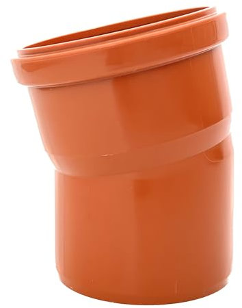 KG Bogen DN 160 15° PVC-U SN8 Winkel | Bogen mit Dichtung | für externe Entwässerungssysteme | Gummidichtung | Abwasser Installation | Kanalrohrsystem Abwasserrohr