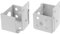 ECSiNG 2 x Jalousien-Halterungen für Jalousien, Metall, Kopfschiene, Halterung für 2,5 cm Mini-Jalousien, 3,3 x 2,5 x 4,2 cm, Weiß