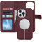 Zouzt for iPhone 14 Pro Max 6.7 Inch Detachable Wallet Case with Card Holder for MagSafe, Premium PU Leather 2 in 1 Flip Folio Book Magnetic Stand Protective Phone Cover - Burgundy