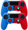 YoRHa Silikonhülle für PS4-Controller x 2 (Rot + Blau) mit exklusiven Daumengriffen x 4