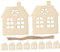 1 Satz Leere dekorative Holzspäne Leere Holzhäuser unfertige Holzverzierungen Holzscheibe Dekoration Schlafzimmer Bedroom Decor Hochzeit Holzhaus Holzplatte Material Bastelanhänger