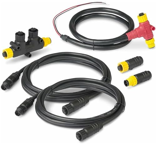 GaiRen NMEA 2000 Starter Kit, Cavi Backbone Drop Cables Dual Tees Kit Terminatori Marine 2K Network per Lowrance Simrad Garmin Dual Device