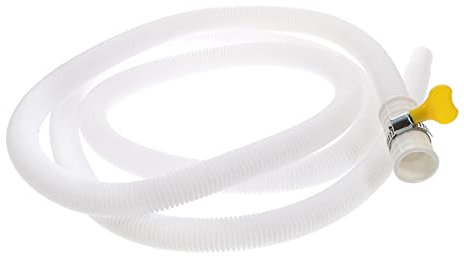 Cabilock Tubo Flessibile per Acqua Portatile da 2 M per Scarico con Morsetto in Acciaio Inossidabile Adatto per Lavatrice