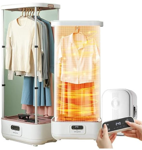 DPLXFPP Secadora El Hogar, Planchado A Vapor Automático, Máquina Planchar Ropa Completamente Automática Plegable Hogar, Secadora Portátil para Planchar Ropa, Máquina Plegable para Eliminar Arrugas