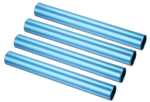 PATIKIL Lot de 4 bâtons de relais en aluminium résistants à la corrosion pour sports de plein air Bleu