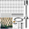 Acemaker Draht-Rankhilfe für Kletterpflanzen im Freien, 30 Sets Wanddraht, Rankhilfe Kit mit 5/64 Zoll x 160 Fuß Drahtseilen, T316 Edelstahl Wandspalier Kit Spalier Kabel Ranksystem