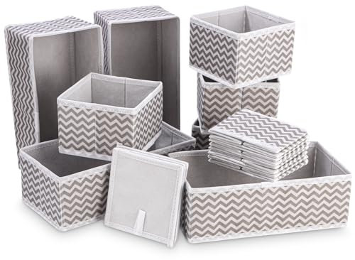 Set Organizador Cajones no Tejida de 12 Piezas, Organizador Ropa Interior de Tela, Organizador Armario, Caja Organizadora Ropa Organiza, Fácilmente Ropa, Ropa Interior, Calcetines, Juguetes