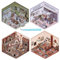 Haus Sticker 4 Sets, Raumstickerbuch, Sticker, Papierhaus Sticker, Stickerset Mit Kinderhaus Motiven, Bauen Sie Ihren Eigenen Supermarkt, Für Kinder, Erwachsene