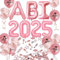 ABI 2025 Deko, Abitur 2025 Deko, ABI Luftballons für Abitur Abschlussparty Hintergrund, Gaduation Deko mit Jahreszahl, ABI Schriftzug, Ballons und Konfetti Ballons（Rosegold）