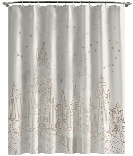 Jay Franco Rideau de douche en tissu Harry Potter - Décoration de salle de bain neutre de Poudlard