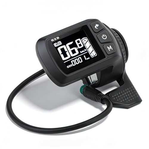 Elektrofahrrad -LCD -Display, 2 in 1 Wassersicher 5 Pin Stecker Universal Scooter Ebikes Anzeige Messgerät Bedienfeld Scooter Panel Bildschirm für 24V, 36V, 48V, 60V -Batterien