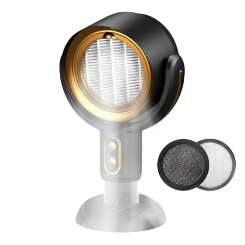 Mini Portable Range Hood - 2-Speed Adjustable, Removable & Washable Filter, Wireless Desktop Smoke Extractor for Indoor BBQ, Hot Pot, Camping & Smoking (gold)