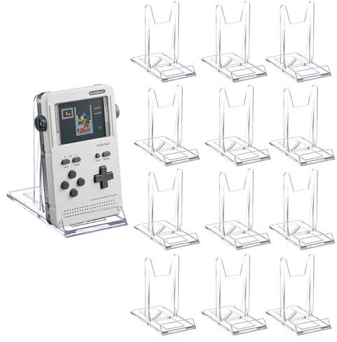 12 Pcs Support de Présentation, Transparent Présentoir de Livre Plastique | Supports de Plaque Affichage Réglable, Chevalets en Acrylique Présentoirs pour Assiettes Téléphones Photo