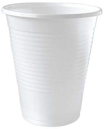 Samicash Bicchieri Monouso in Plastica, 200cc, Bianchi, Confezione da 3000 Pezzi