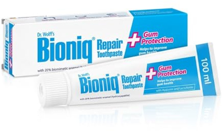 Bioniq® Repair-Zahncreme Zahnfleisch-Schutz - 1x 100 ml - reparierende Zahnpasta mit Hydroxylapatit – schützt vor Zahnfleisch-Entzündungen, Zahnstein und Zahnbelag – ohne Fluorid
