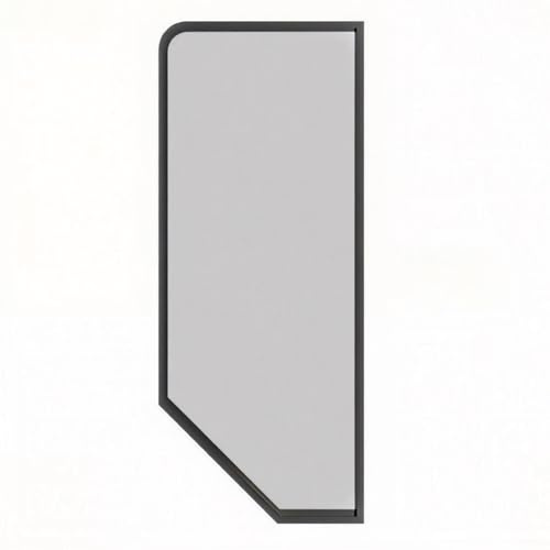 Yidlkecqey Wandmontierter Urinal-Sichtschutz für Männer mit Sicherheitsglas, wandmontierter Urinal-Sichtschutz, durchsichtiger Glas-Toilettenschutzteiler(Black,1Pcs)