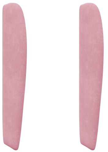 vidaXL Kopfteil Ohr Rosa 80 x 23 x 6 cm Samt, Moderner Wellenkopfteilen, strapazierfähiger Samt, Elegantes Schlafzimmer-Accessoire, günstige Möbel