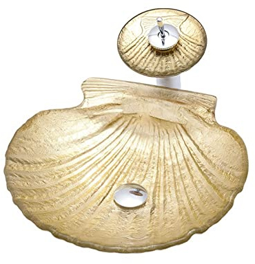 YNIYUJKL Combinazione Lavabo E Rubinetto per Bagno Lavabo da Bagno con Vasca in Vetro Temperato Lavabo da Appoggio Lavabo per Mobile Bagno Lavabo Rettangolare A Forma di Conc