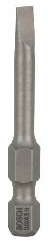 Bosch Professional Bit Extra-Hart für Längsschlitz-Schrauben (S0,6 x 4,5; Länge: 49 mm, 3 Stück), 2607001477