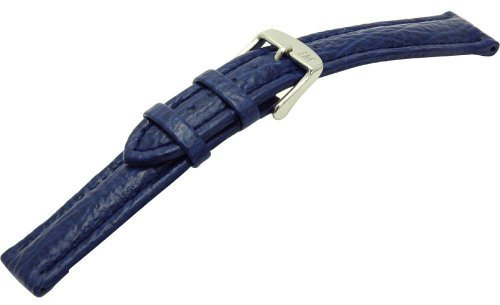 Morellato 18 mm Uhrenarmband in Blau aus Hai Leder mit Edelstahl Dornschließe A01U1273037066CR18