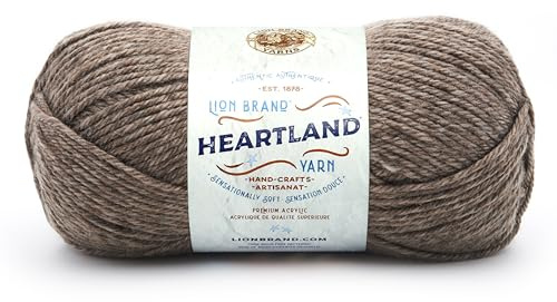 Lion Brand Yarn Heartland Yarn, Worsted-Weight Yarn for Knitting, Crocheting, and Crafting, 1 Pack, Mammoth Cave