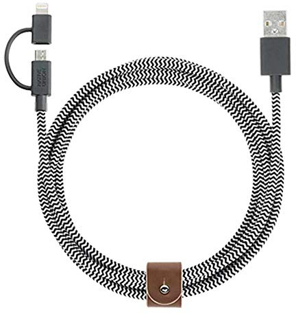 Native Union - 6.5' Micro USB/Lightning Cable - Zebra