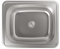 Cata 2612300 Fregadero Sobre Encimera CSS60-1 1 Cubeta Cuadrada Mueble 60 cm profundidad 15 cm Base Fondo Absorbente Acero Accesorios Incluidos Color Gris Inoxidable, Dimensiones: 60,9 x 50,9 cm
