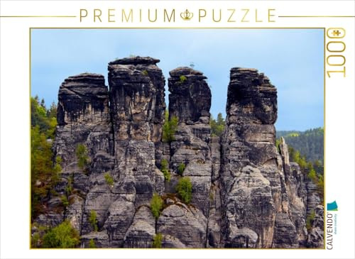 CALVENDO Puzzle Gansfelsen im Elbsandsteingebirge | 1000 Teile Lege-Größe 64 x 48 cm Foto-Puzzle für glückliche Stunden