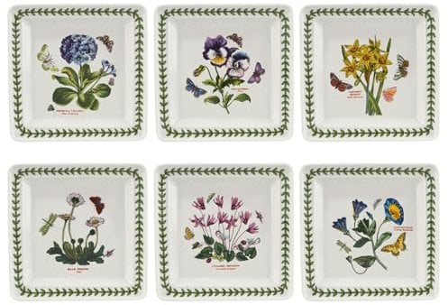 Botanic Garden Set of 6 Square Plates