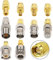 YILIANDUO 10 Type Set SMA Adapter Kits SMA Male to N/F/BNC/UHF/MCX/SMB/TV/TNC Female Straight Nickel Gold Plated Test Converter for WiFi Antenna SMA Software Defined Radios Devices