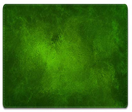 Silent Monsters Mauspad 240 x 200 mm Stoff Mousepad grün - Vernähter Rand, rutschfest & leise, für Gaming Büro Office Homeoffice - 24 x 20 cm Mouse Pad Mat - Mausunterlage klein f alle Maus Arten