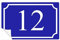 Bizz-Pop Vinyle Numéro de Rue Personnalisable sur Autocollant, Bleu