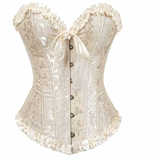Josamogre Bustino Corsetto in Pizzo a Cuore con Elegante Donna Sexy aglie Forti Laccio
