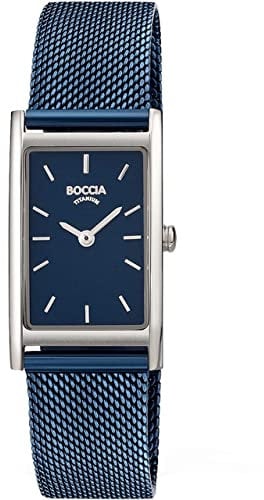 Boccia Damen Analog Quarz Uhr mit Edelstahl Armband 3304-01