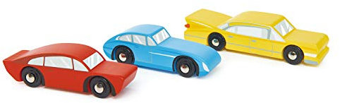 Tender Leaf Toys Retro Autos (Holzspielzeug, Material Holz, Kinderspielzeug, fördert die Feinmotorik, Bunt) 7508353