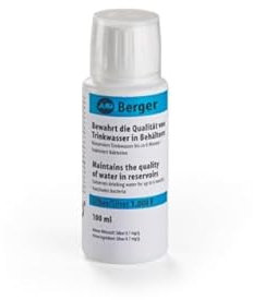 BERGER Wasserkonservierung Silber | Frischwasser Konservierung | Trinkwasser Aufbereitung | Hygienisches Wasser für Outdoor & Camping (reicht für 1.000 L)