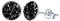 Yumilok Damen Ohrstecker 925 Sterling Silber rund Kristall 8mm schwarz Gestüt Piercing Ohrringe Ohrschmuck für Damen Mädchen