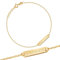 Maverton Damen ID-Armband Gold - Gravurplatte mit Namen + personalisierte Geschenkbox mit Gravur - ID Damen Armreif für Frauen - Länge: 16-19 cm - 8 oder 14 Karat - 14 Karat